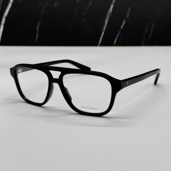 NEW BV1294O 001 BOTTEGA VENETA BLACK UNISEX BOTTEGA VENETA EYEGLASSES - Picture 2 of 10
